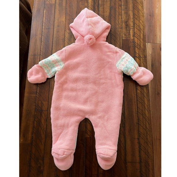 Set of Two Pink Hooded Winter Coverall Onesies - Jessica Simpson & Carters - Picture 5 of 7